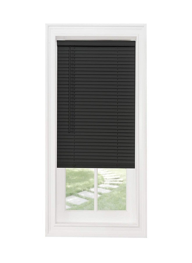Cordless 1" Light Filtering Mini Blind, 31" Wide x 64" Long, Black